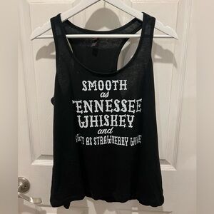 Tennessee Whiskey Graphic Tank | Country Quote Racerback | Size Medium